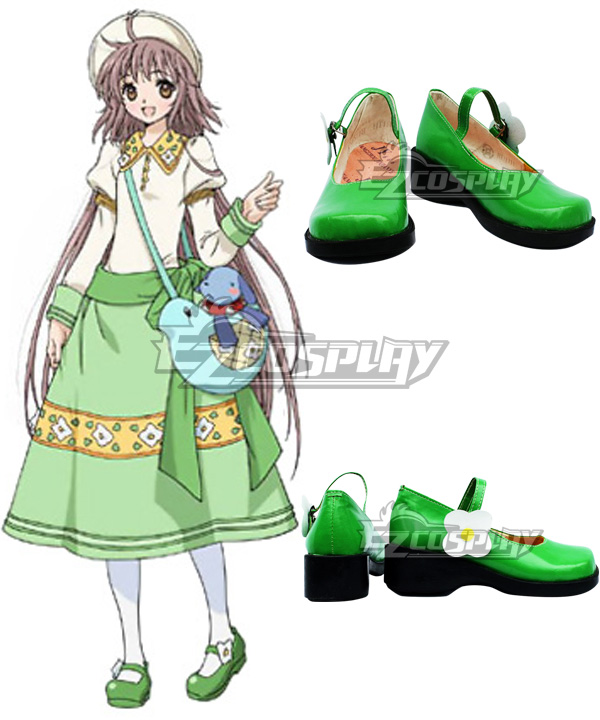 Kobato Kobato Hanato Green Cosplay Shoes