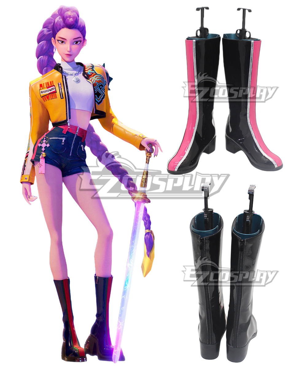 Kpop Demon Hunters Rumi Black Shoes Cosplay Boots