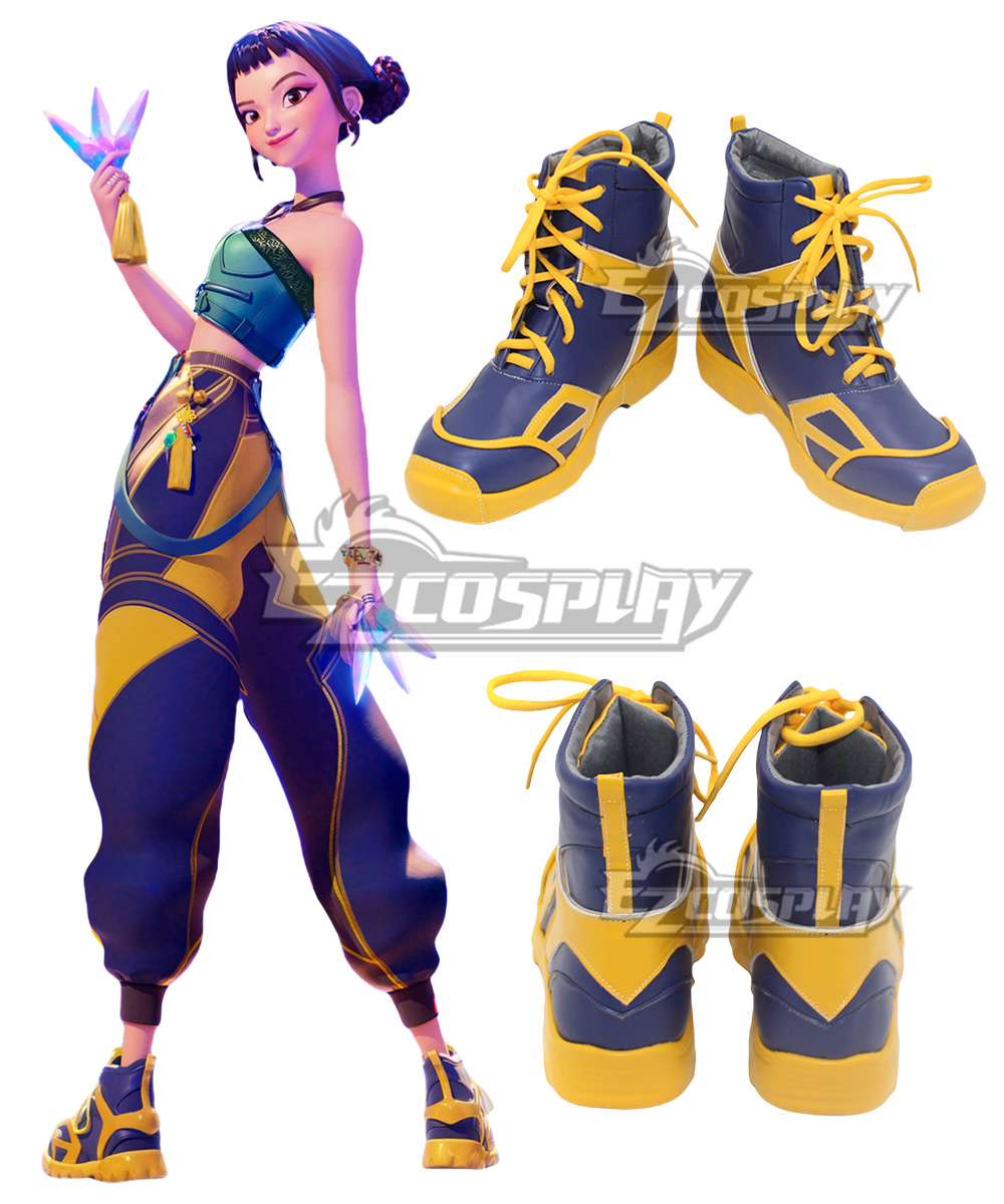 Kpop Demon Hunters Zoey Yellow Cosplay Shoes