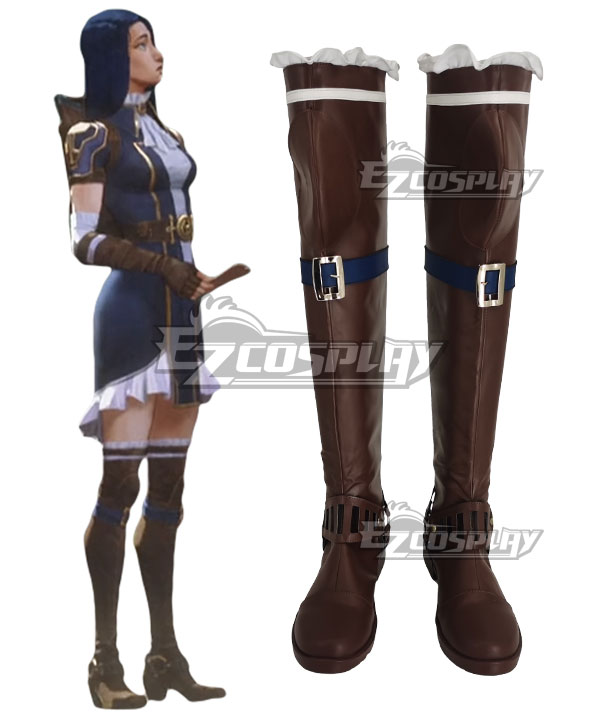 League of Legends Arcane LOL Caitlyn Brown Shoes Cosplay Boots
