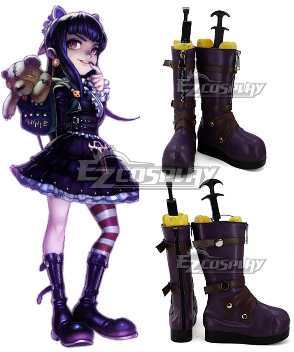 League Of Legends Goth Annie The Dark Child Purple Shoes Cosplay Boots