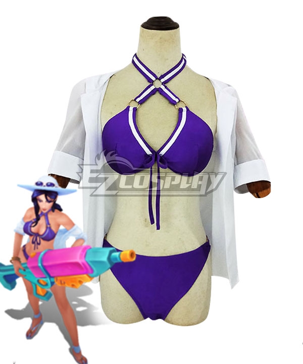 League Of Legends LOL 2018 Pool Party Caitlyn Cosplay Costume