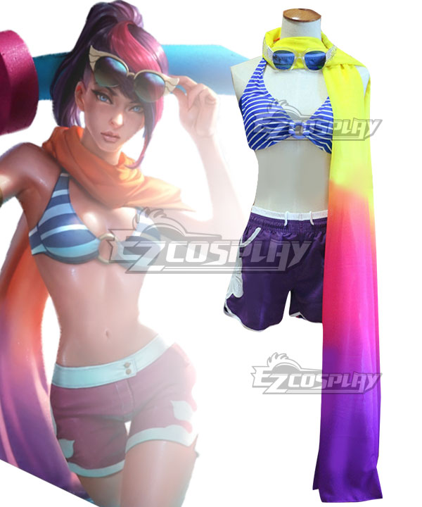 League Of Legends LOL 2018 Pool Party Fiora Cosplay Costume