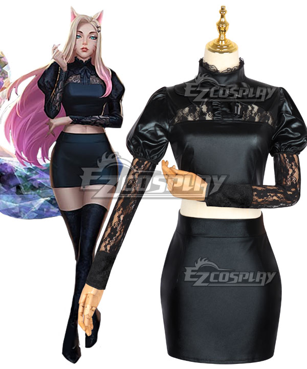 League Of Legends LOL 2020 KDA K/DA THE BADDEST Ahri Leather Version Cosplay Costume