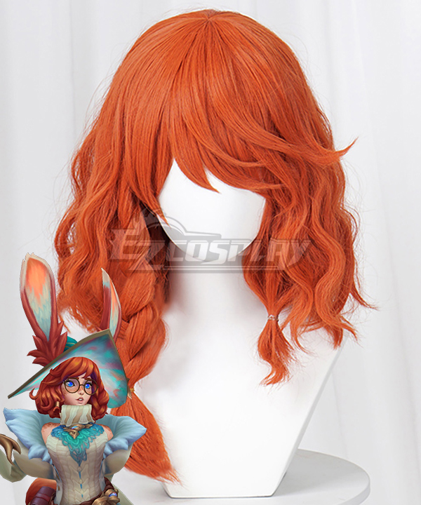 League of Legends LOL Aurora Orange Cosplay Wig
