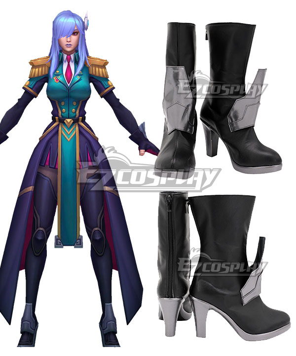 League of Legends LOL Battle Academia Leona Purple Shoes Coosplay Boots