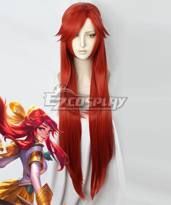 League of Legends LOL Battle Academia Lux Prestige Edition Skin Red Cosplay Wig