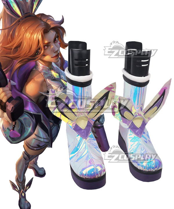 League of Legends LOL Battle Bunny Miss Fortune Silver Cosplay Shoes