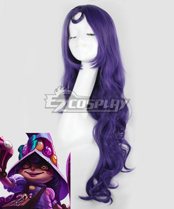 League of Legends LOL Bittersweet Lulu Christmas Purple Cosplay Wig