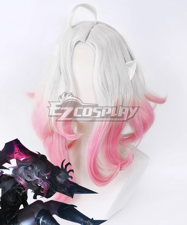 League of Legends LOL Briar Silver Pink Cosplay Wig