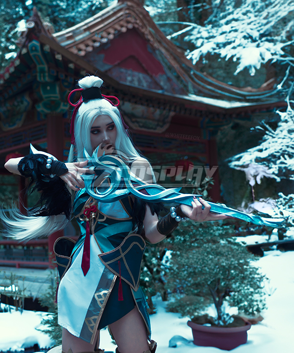 League of Legends LOL Caitlyn Snow Moon Cosplay Costume, حجم الصورة 600x720