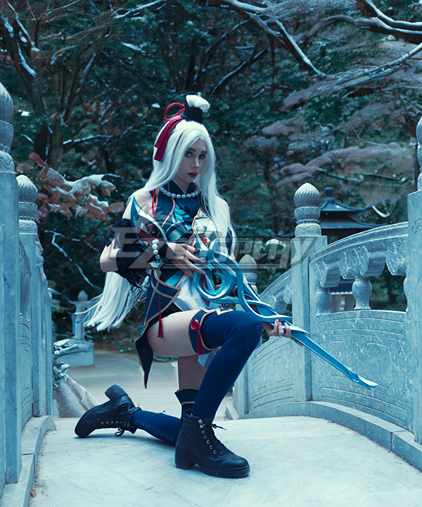 League of Legends LOL Caitlyn Snow Moon Cosplay Costume, حجم الصورة 600x720