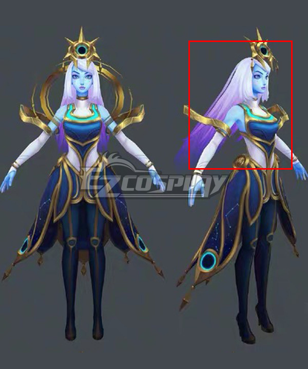 League Of Legends LOL Cosmic Lux Silver Purple Cosplay Wig