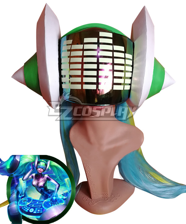League of Legends LOL DJ Sona Kinetic Helmet Fluorescence Cosplay Accessory Prop