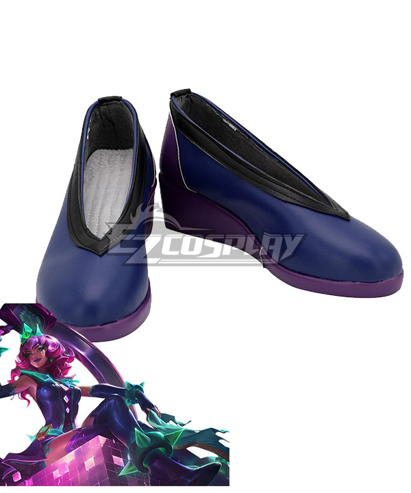 League Of Legends LOL Empress Of The Elements Battle Boss Qiyana Purple Cosplay Shoes