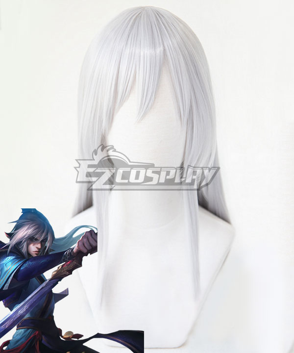 League Of Legends LOL Enduring Sword Talon White Cosplay Wig