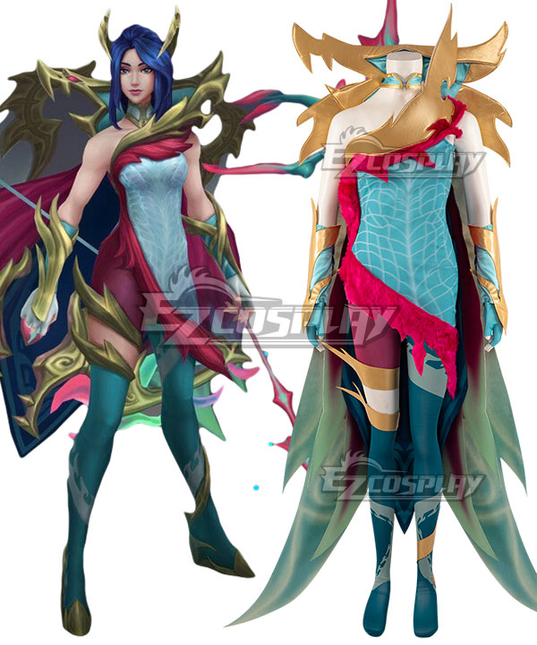 League Of Legends LOL Fae Dragon Ashe Cosplay Costume