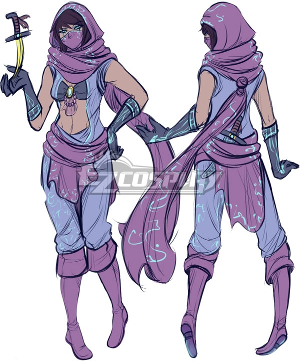 

League Of Legends LOL Female The Prophet of The Void Malzahar Cosplay Costume