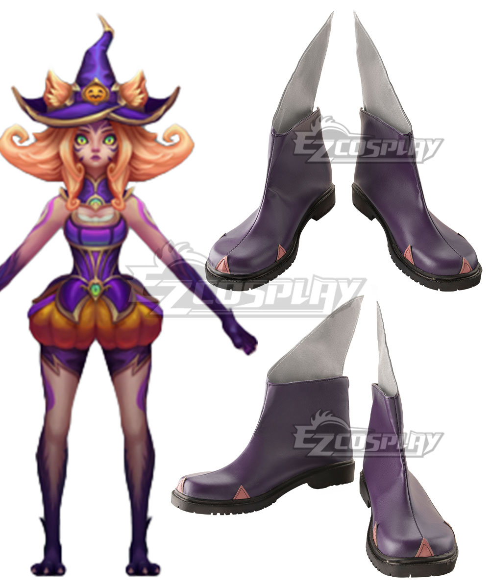 League of Legends LOL Halloween Bewitching Neeko Purple Cosplay Shoes