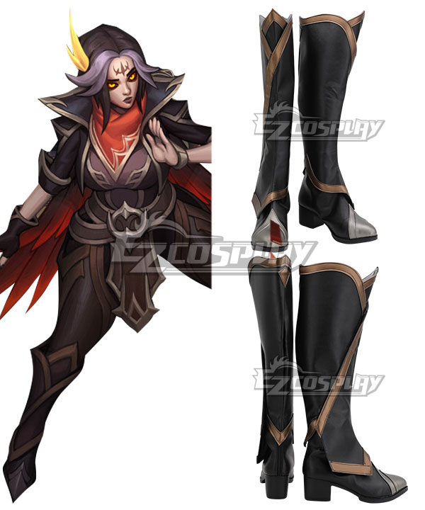 League of Legends LOL High Noon Irelia Black Shoes Cosplay Boots