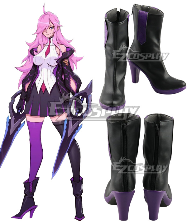 League Of Legends LOL Katarina Du Couteau the Sinister Blade Black Shoes Cosplay Boots