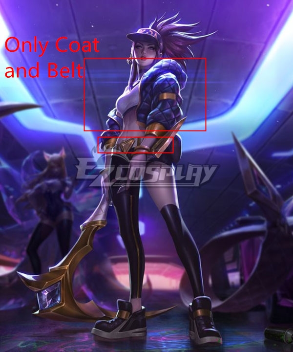 

League Of Legends LOL K/DA Akali Cosplay Costume - Only Coat and Belt
