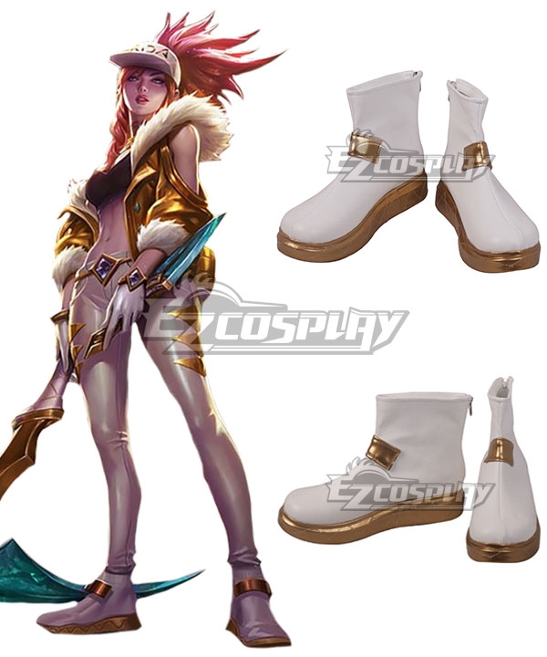 

League Of Legends LOL KDA K/DA Akali Prestige Edition White Cosplay Shoes