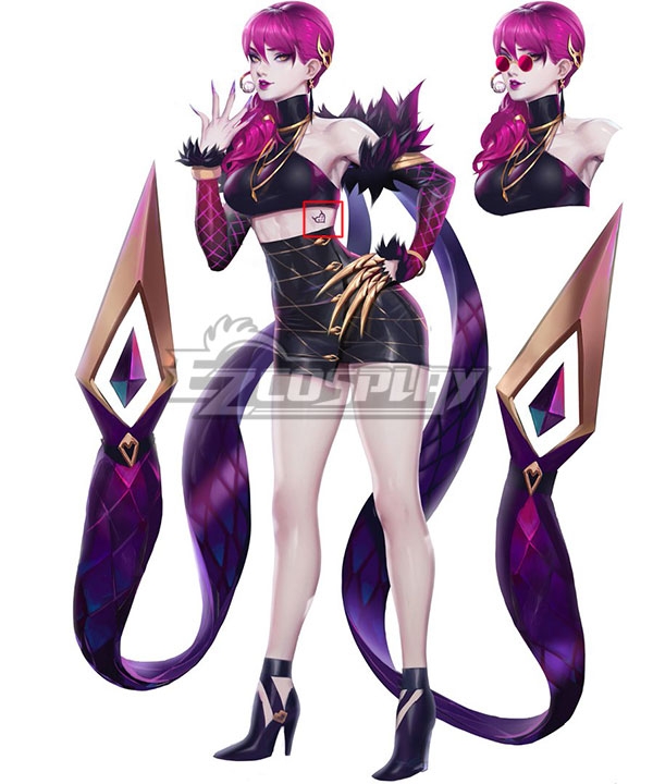 

League Of Legends LOL KDA K/DA Evelynn Tattoo Sticker Cosplay Accessory Prop