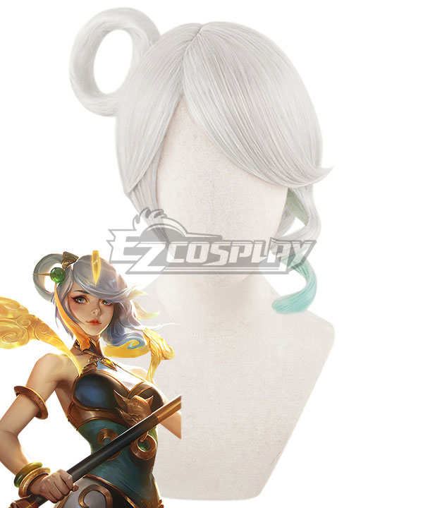 League Of Legends LOL Lunar Empress Lux White Cosplay Wig