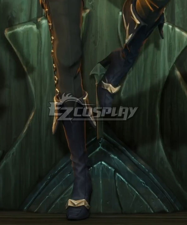 League Of Legends LOL Tales of Runeterra: Aguas Estancadas Miss Fortune Black Shoes Cosplay Boots