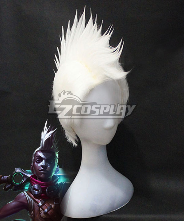 League of Legends LOL Pulsefire Ekko Silver Cosplay Wig