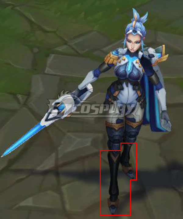 League of Legends LOL Pulsefire Fiora Black Shoes Cosplay Boots