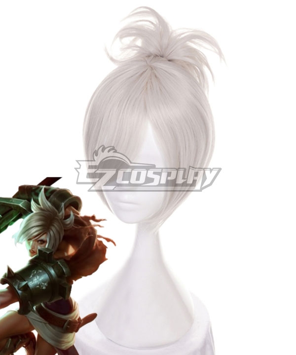 League of Legends LOL Riven White Cosplay Wig