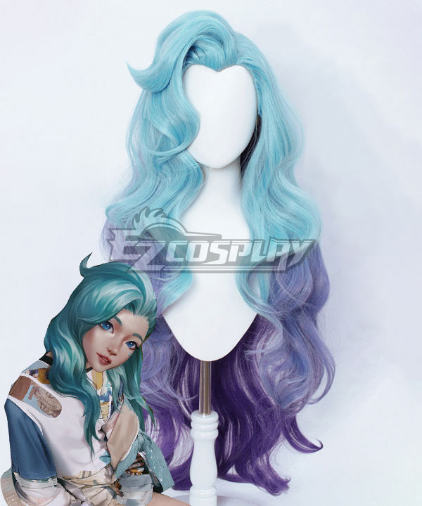 League Of Legends LOL Seraphine Green Cosplay Wig