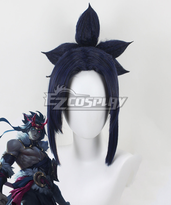 League of Legends LOL Shieda Kayn Snow Moon 50cm Black Cosplay Wig