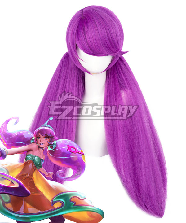League of Legends LOL Space Groove Gwen Purple Cosplay Wig