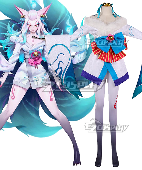 League of Legends LOL Spirit Blossom Ahri White Version Cosplay Costume
