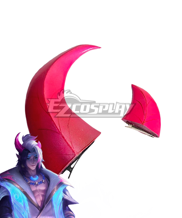 League of Legends LOL Spirit Blossom Aphelios Pink Headgear Angle Cosplay Accessory Prop