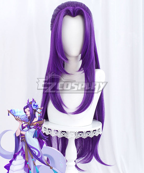 League of Legends LOL Spirit Blossom Cassiopeia Purple Cosplay Wig