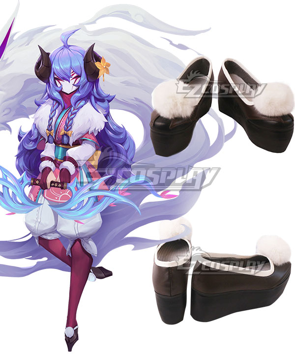 League of Legends LOL Spirit Blossom Kindred Black Cosplay Shoes