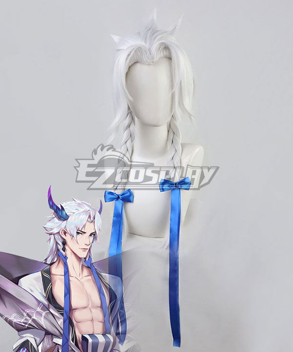 League Of Legends LOL Spirit Blossom Yone White Cosplay Wig