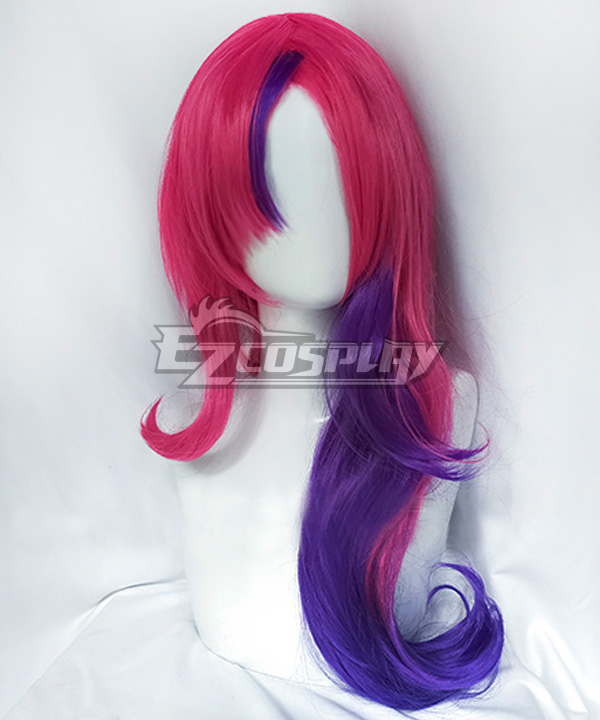 League of Legends LOL Star Guardian 2019 Xayah Pink Purple Cosplay Wig