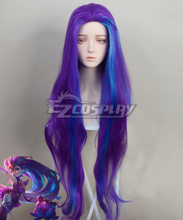 League of Legends LOL Star Guardian 2019 Zoe Blue Purple Cosplay Wig
