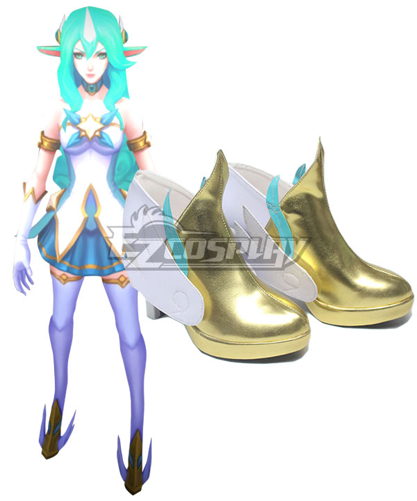 League of Legends LOL Star Guardian Soraka Golden Cosplay Shoes