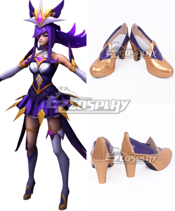 League of Legends LOL Star Guardian Syndra The Dark Sovereign Golden Cosplay Shoes
