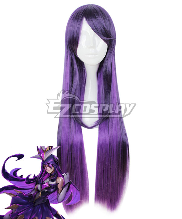 League of Legends LOL Star Guardian Syndra The Dark Sovereign Purple Cosplay Wig - B Edition
