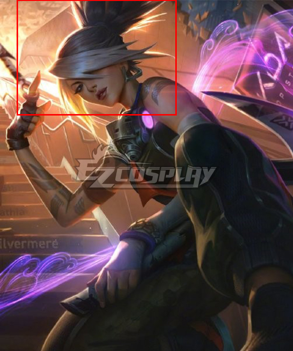 

League of Legends LOL True Damage Akali Sliver Cosplay Wig