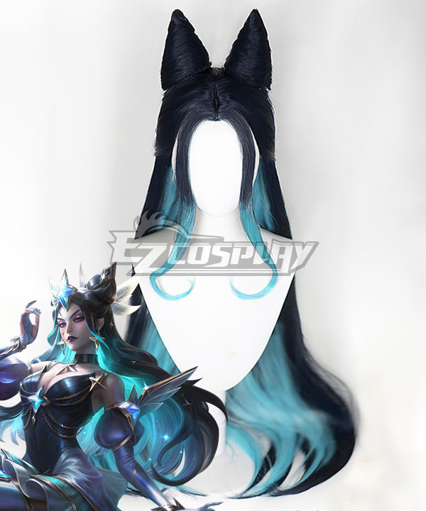 League of Legends Star Guardian Syndra Prestige Edition Blue Cosplay Wig