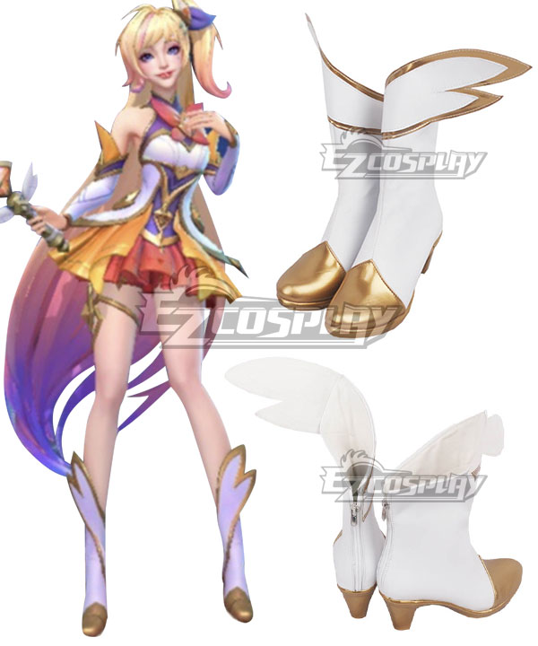 League of Legends Wild Rift LOL Star Guardian Seraphine White Cosplay Shoes
