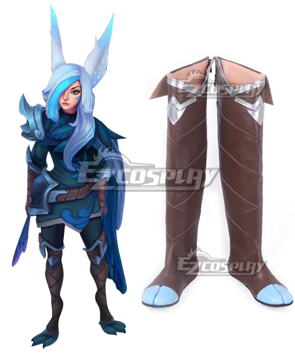 League of Legends Xayah the Rebel SSG Skin Brown Shoes Cosplay Boots